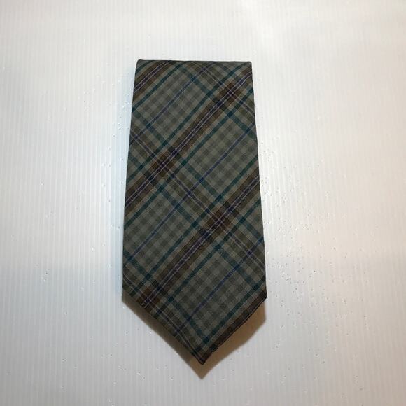 Pendleton Vintage Plaid Short Wide Virgin Wool Men Necktie - Picture 1 of 4